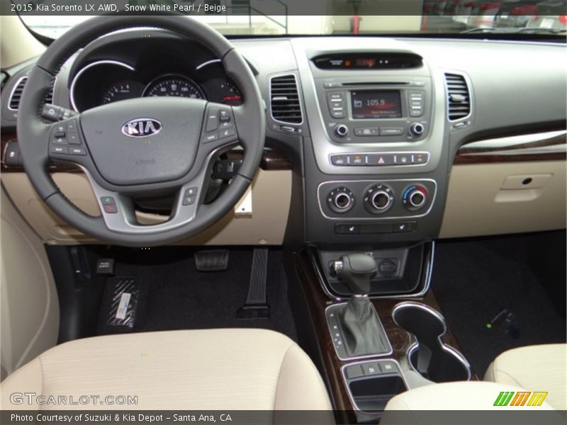 Dashboard of 2015 Sorento LX AWD