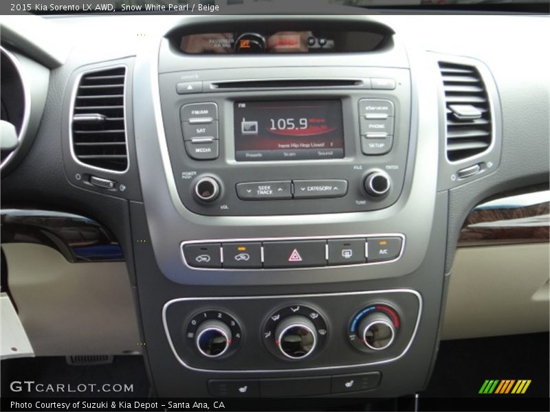 Controls of 2015 Sorento LX AWD