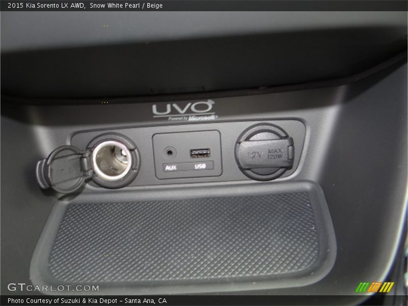 Snow White Pearl / Beige 2015 Kia Sorento LX AWD