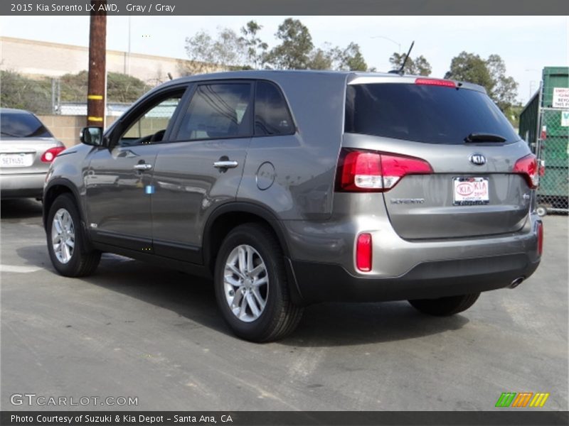 Gray / Gray 2015 Kia Sorento LX AWD