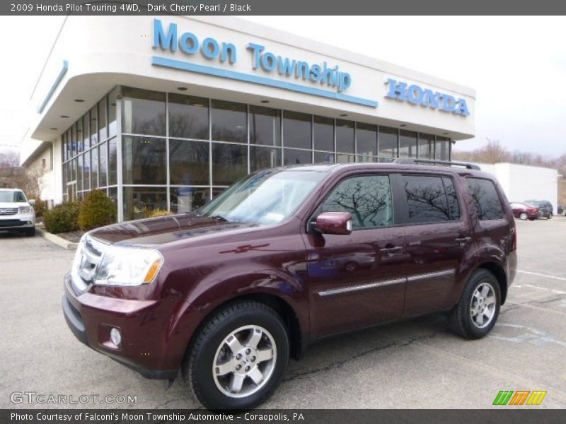 Dark Cherry Pearl / Black 2009 Honda Pilot Touring 4WD