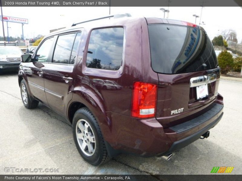 Dark Cherry Pearl / Black 2009 Honda Pilot Touring 4WD