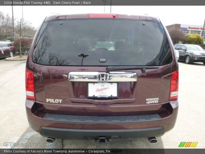 Dark Cherry Pearl / Black 2009 Honda Pilot Touring 4WD