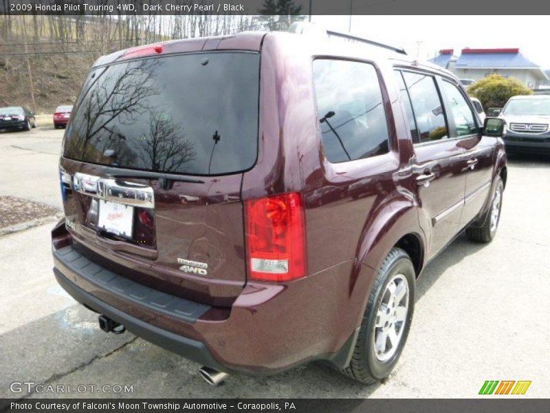 Dark Cherry Pearl / Black 2009 Honda Pilot Touring 4WD