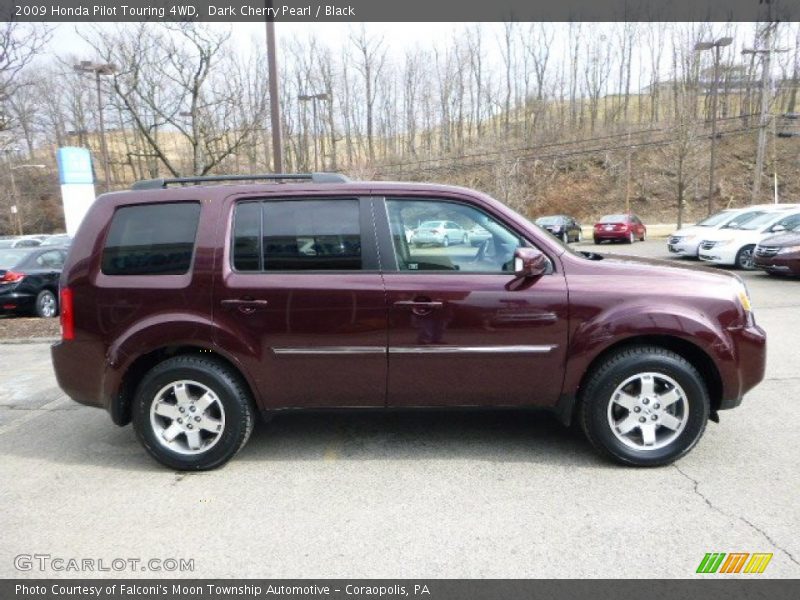 Dark Cherry Pearl / Black 2009 Honda Pilot Touring 4WD