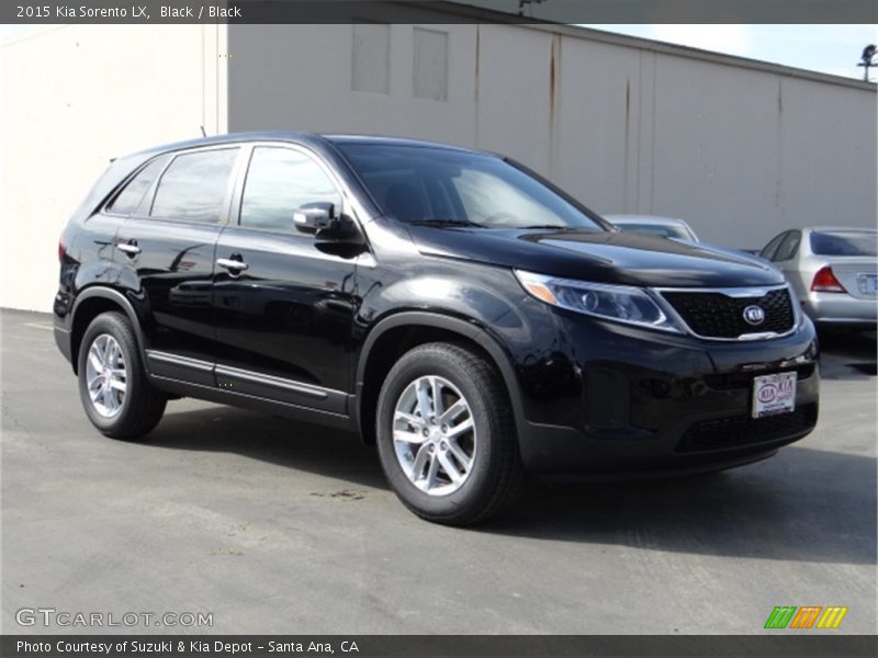 Black / Black 2015 Kia Sorento LX