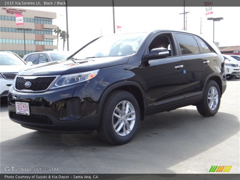 Black / Black 2015 Kia Sorento LX