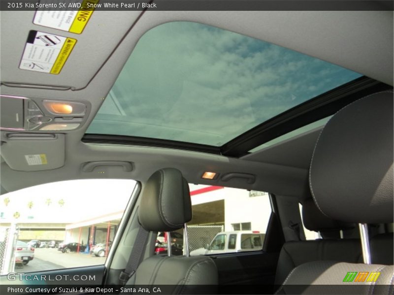 Sunroof of 2015 Sorento SX AWD