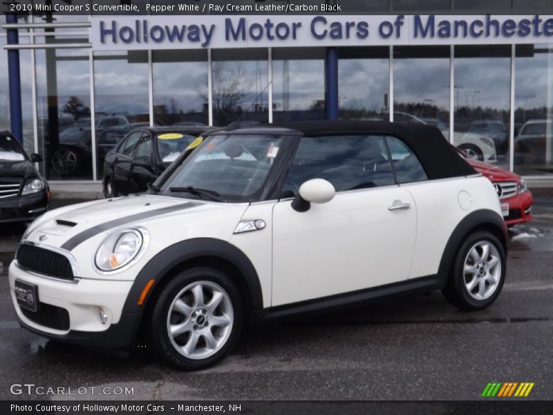 Pepper White / Ray Cream Leather/Carbon Black 2010 Mini Cooper S Convertible