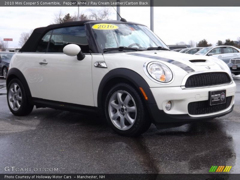 Pepper White / Ray Cream Leather/Carbon Black 2010 Mini Cooper S Convertible