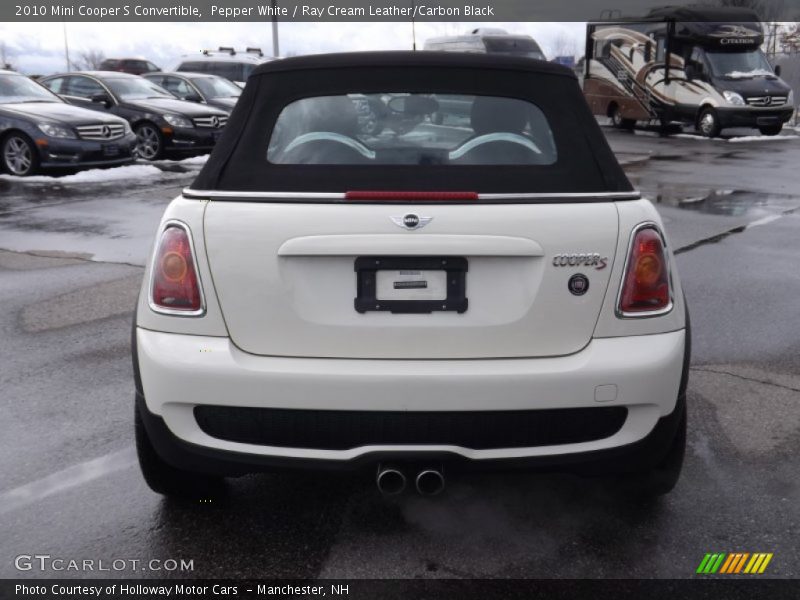 Pepper White / Ray Cream Leather/Carbon Black 2010 Mini Cooper S Convertible