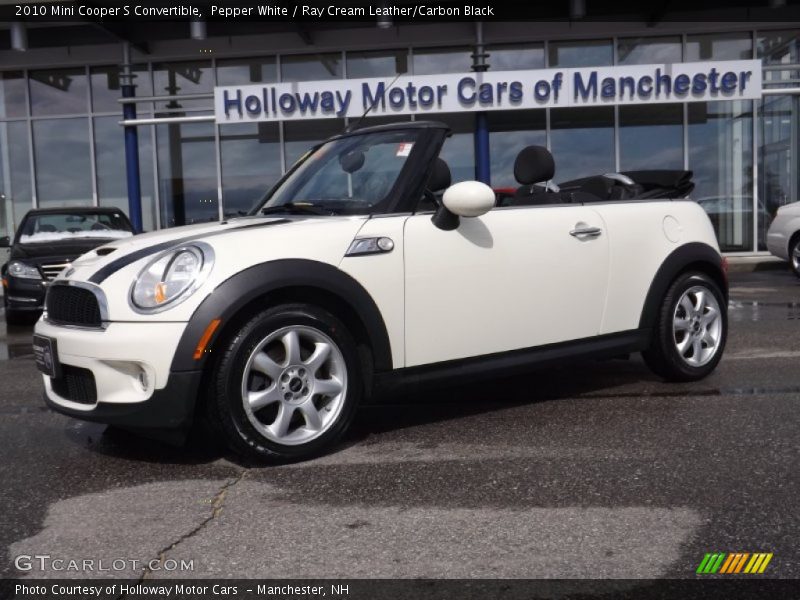 Pepper White / Ray Cream Leather/Carbon Black 2010 Mini Cooper S Convertible