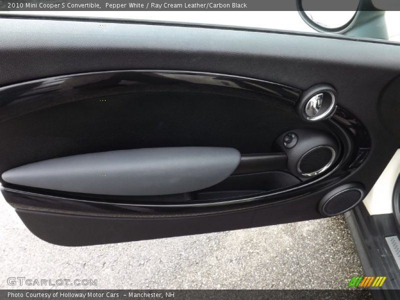 Pepper White / Ray Cream Leather/Carbon Black 2010 Mini Cooper S Convertible