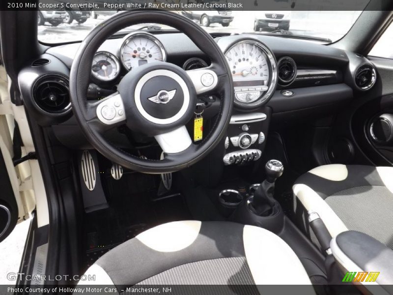 Pepper White / Ray Cream Leather/Carbon Black 2010 Mini Cooper S Convertible