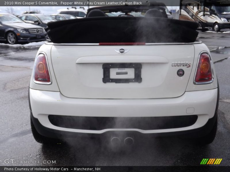 Pepper White / Ray Cream Leather/Carbon Black 2010 Mini Cooper S Convertible