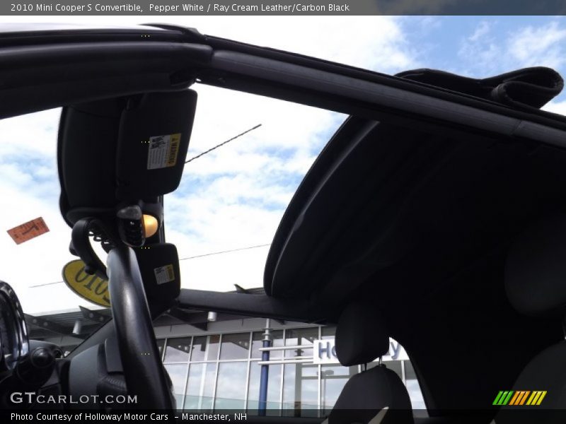 Pepper White / Ray Cream Leather/Carbon Black 2010 Mini Cooper S Convertible