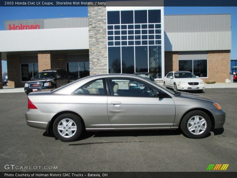 Shoreline Mist Metallic / Ivory 2003 Honda Civic LX Coupe