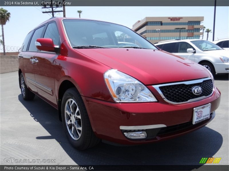 Claret Red / Gray 2014 Kia Sedona LX