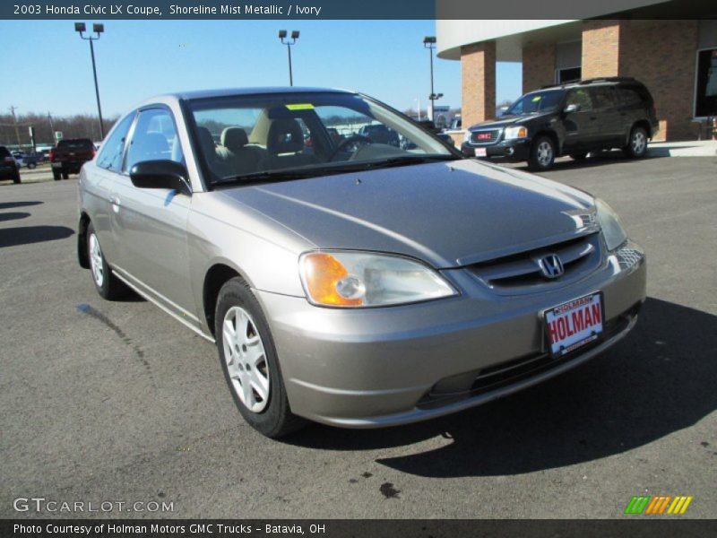 Shoreline Mist Metallic / Ivory 2003 Honda Civic LX Coupe