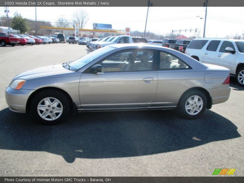 Shoreline Mist Metallic / Ivory 2003 Honda Civic LX Coupe