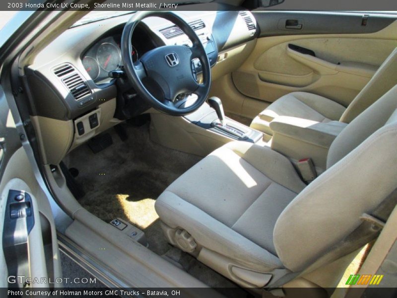 Shoreline Mist Metallic / Ivory 2003 Honda Civic LX Coupe