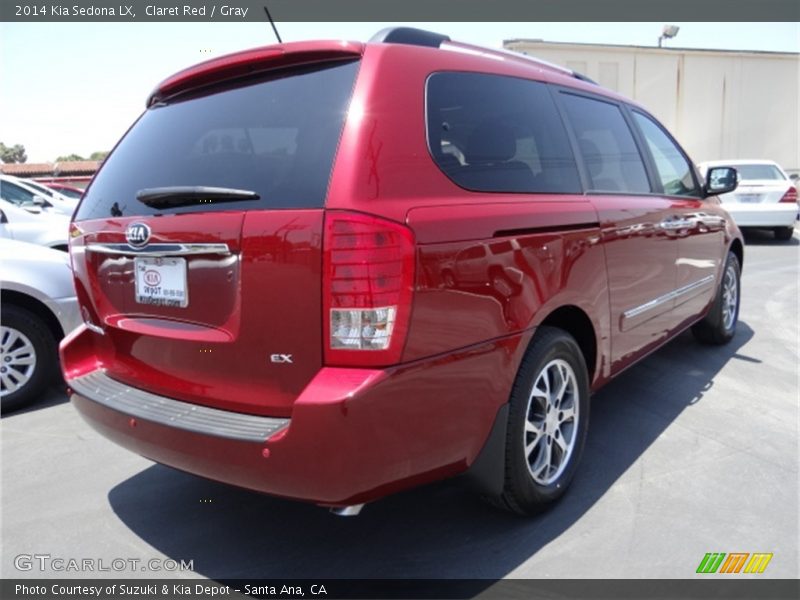 Claret Red / Gray 2014 Kia Sedona LX