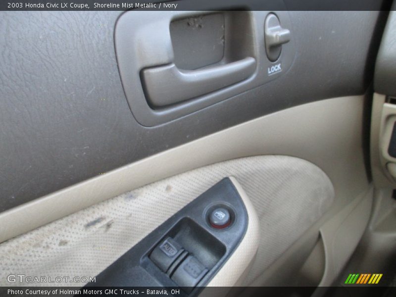 Shoreline Mist Metallic / Ivory 2003 Honda Civic LX Coupe