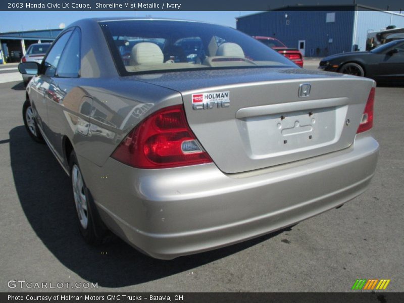 Shoreline Mist Metallic / Ivory 2003 Honda Civic LX Coupe