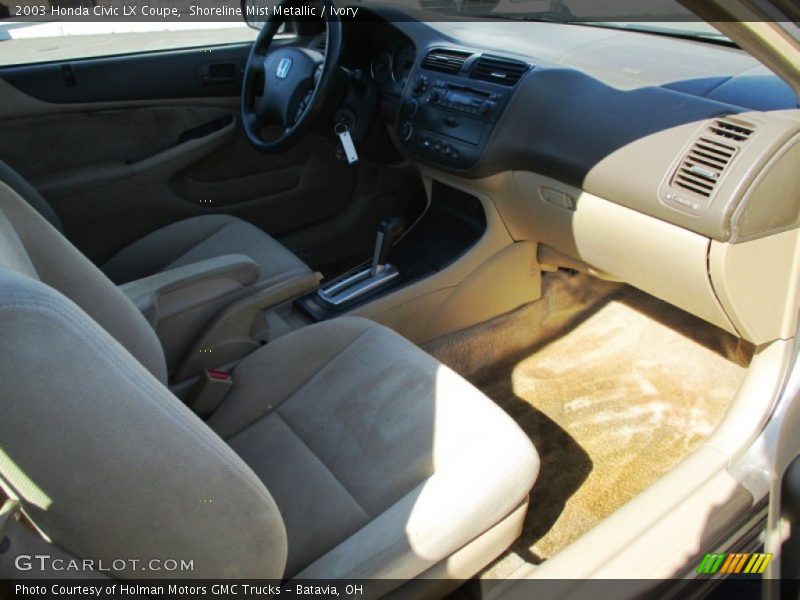 Shoreline Mist Metallic / Ivory 2003 Honda Civic LX Coupe