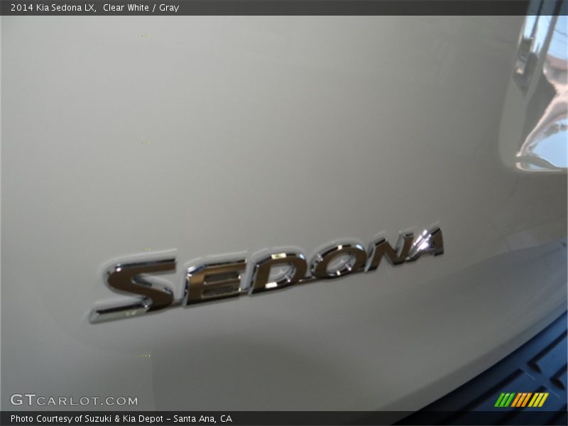 Clear White / Gray 2014 Kia Sedona LX