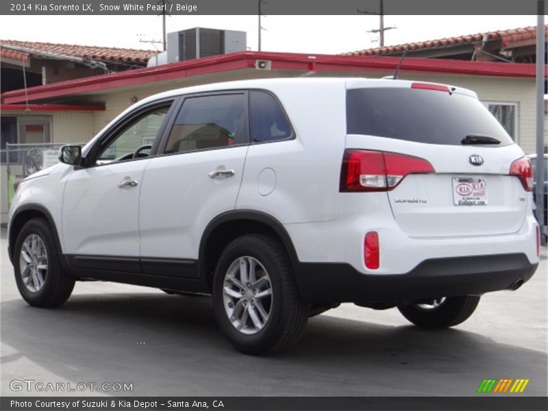 Snow White Pearl / Beige 2014 Kia Sorento LX