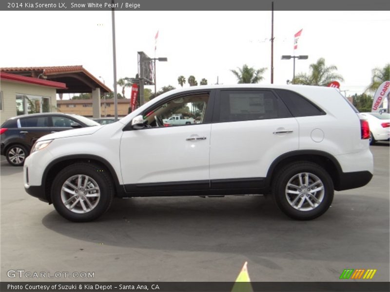 Snow White Pearl / Beige 2014 Kia Sorento LX