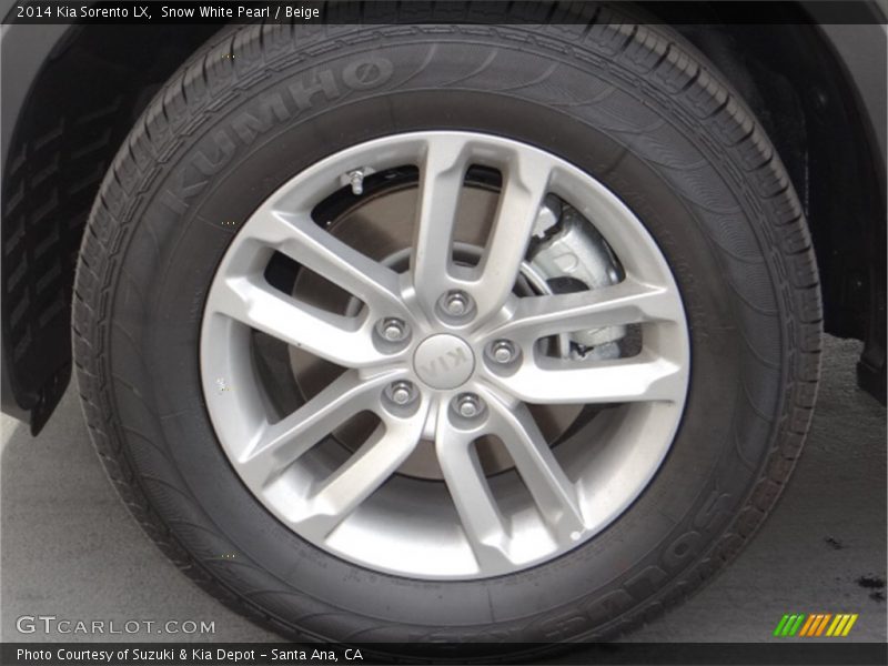 Snow White Pearl / Beige 2014 Kia Sorento LX