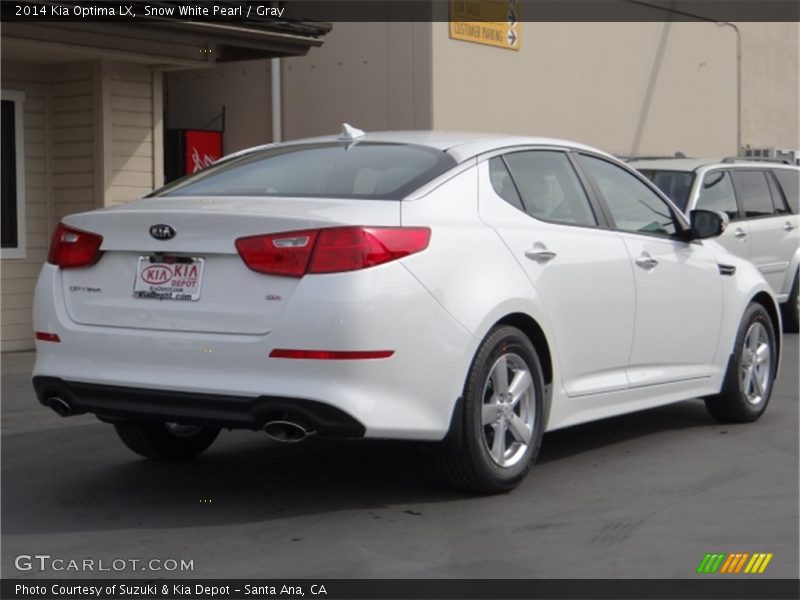 Snow White Pearl / Gray 2014 Kia Optima LX