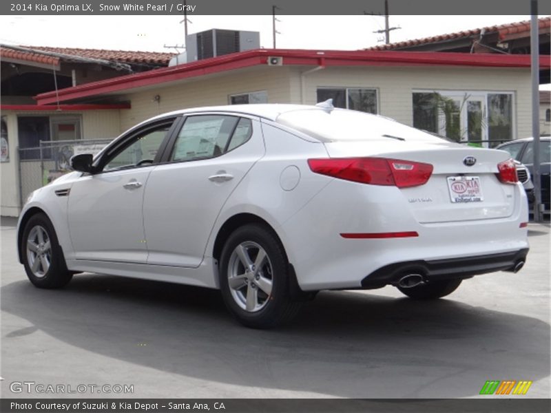 Snow White Pearl / Gray 2014 Kia Optima LX