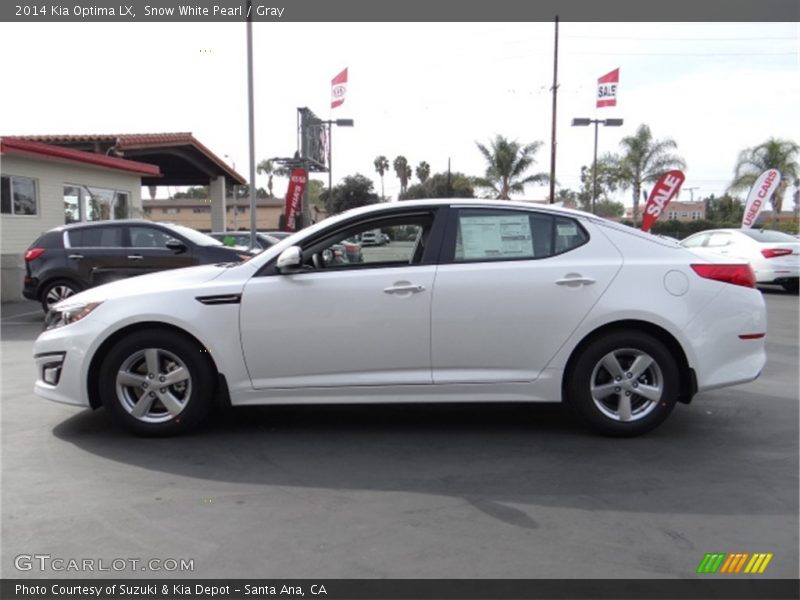 Snow White Pearl / Gray 2014 Kia Optima LX