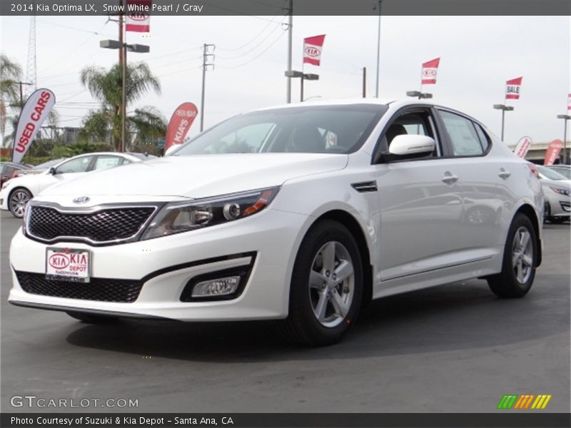 Snow White Pearl / Gray 2014 Kia Optima LX
