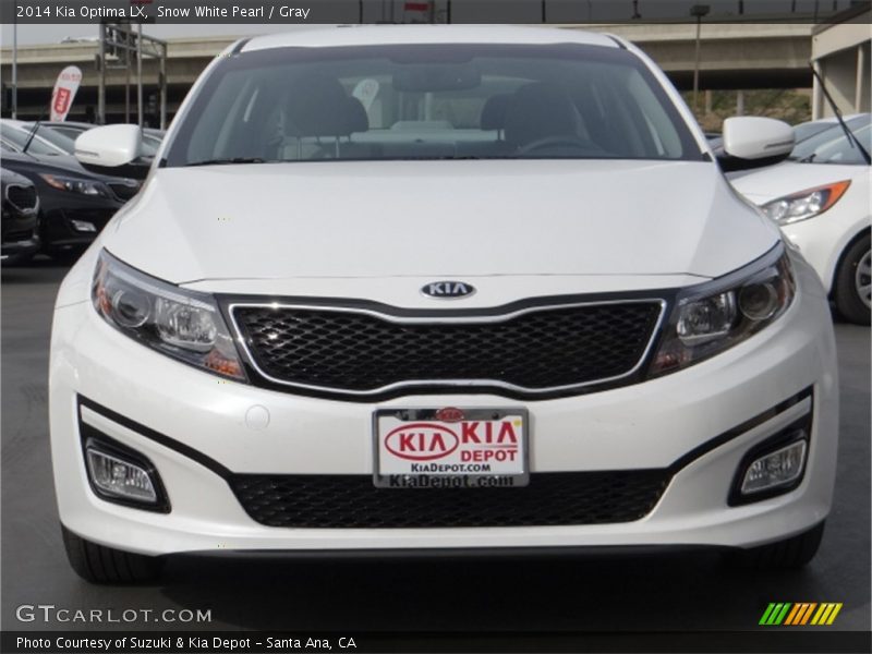 Snow White Pearl / Gray 2014 Kia Optima LX