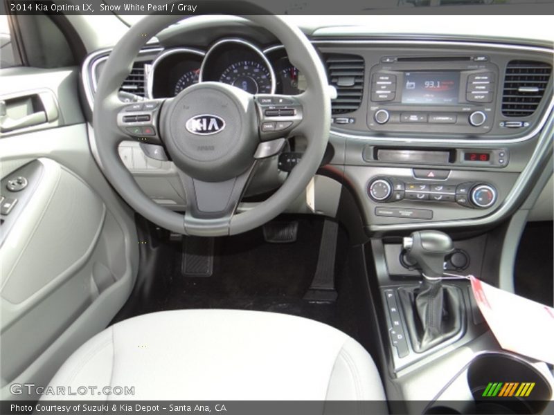 Snow White Pearl / Gray 2014 Kia Optima LX