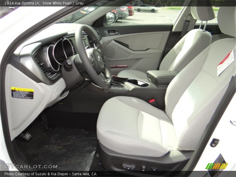 Snow White Pearl / Gray 2014 Kia Optima LX