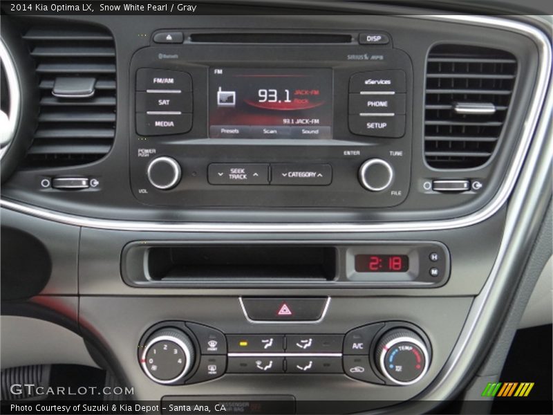 Controls of 2014 Optima LX