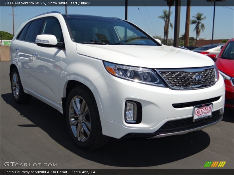 Snow White Pearl / Black 2014 Kia Sorento SX V6