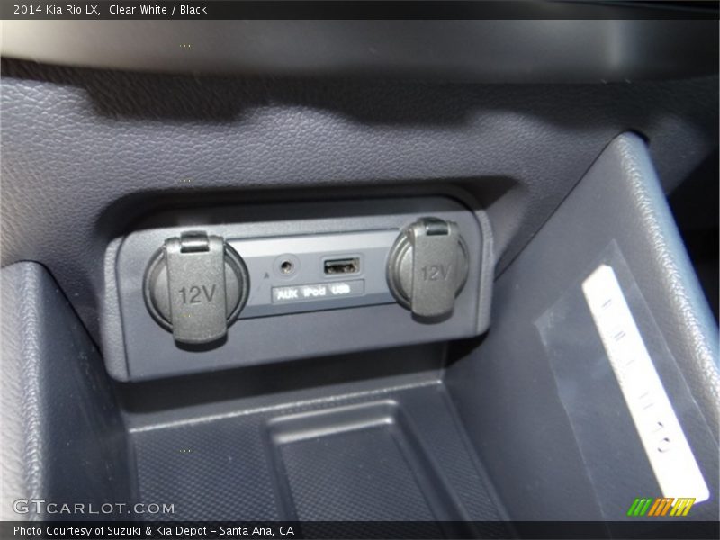 Clear White / Black 2014 Kia Rio LX