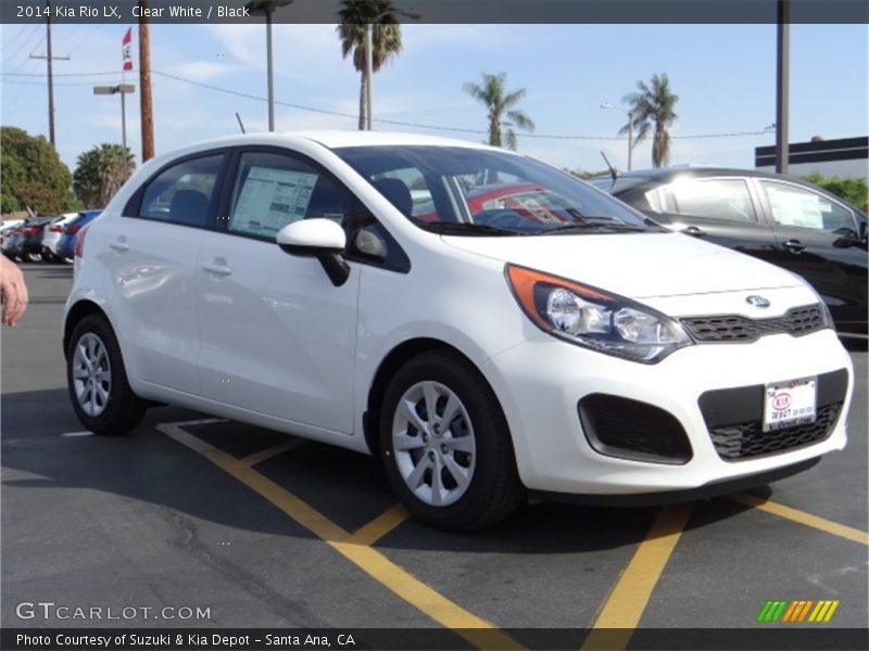 Clear White / Black 2014 Kia Rio LX