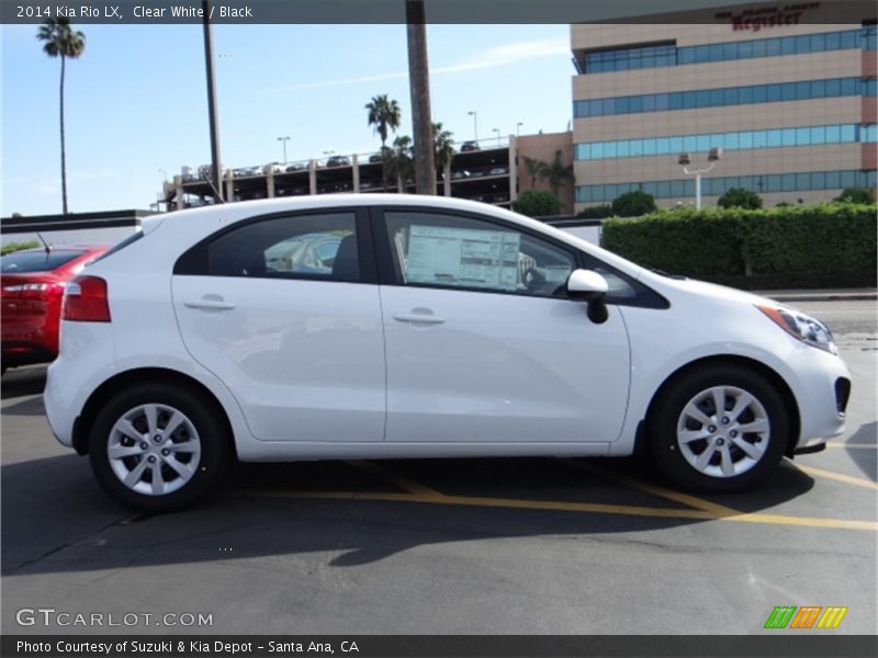 Clear White / Black 2014 Kia Rio LX