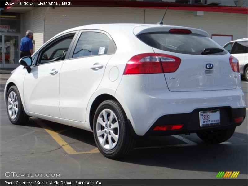 Clear White / Black 2014 Kia Rio LX