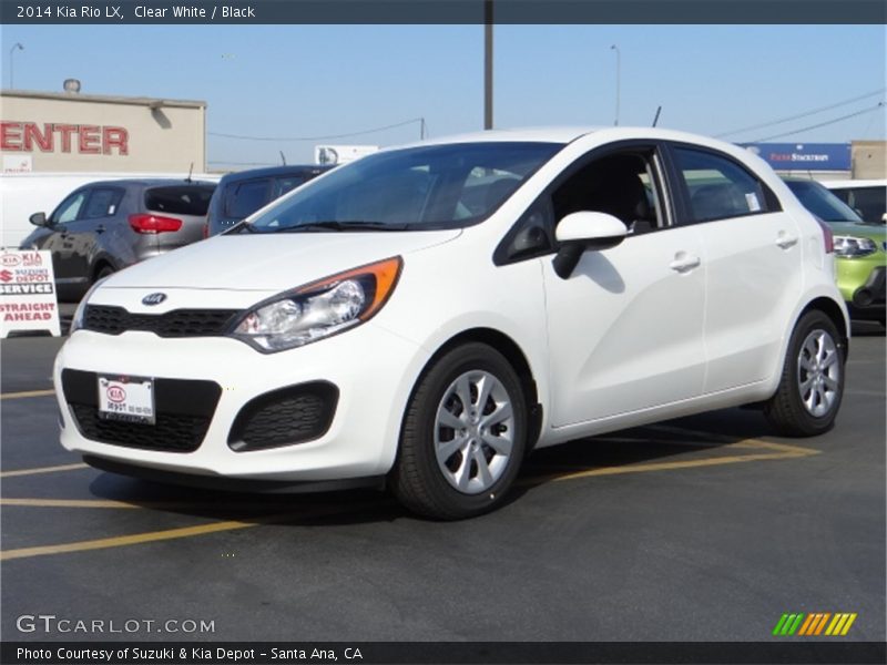 Clear White / Black 2014 Kia Rio LX