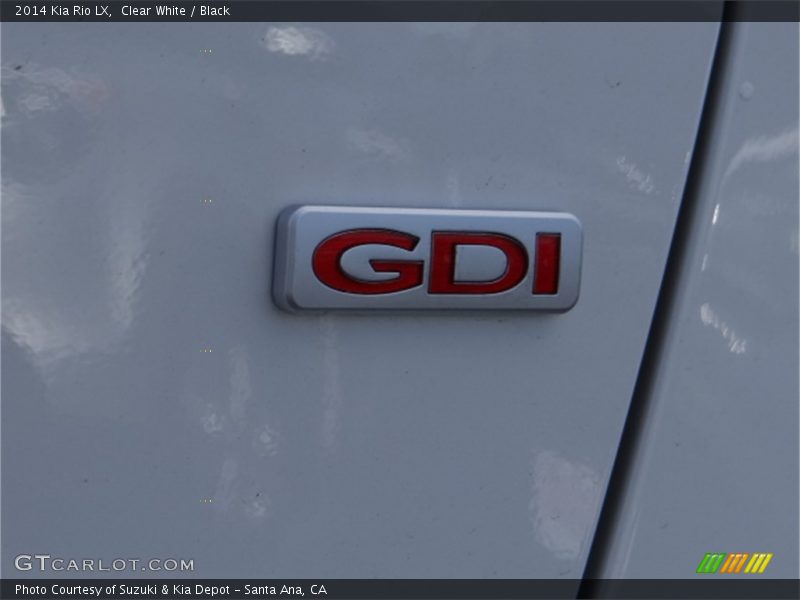 Clear White / Black 2014 Kia Rio LX