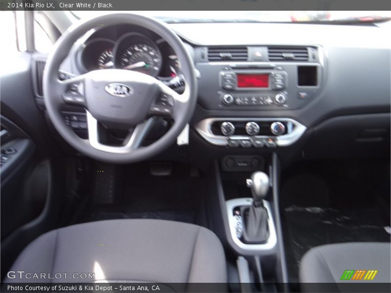 Clear White / Black 2014 Kia Rio LX