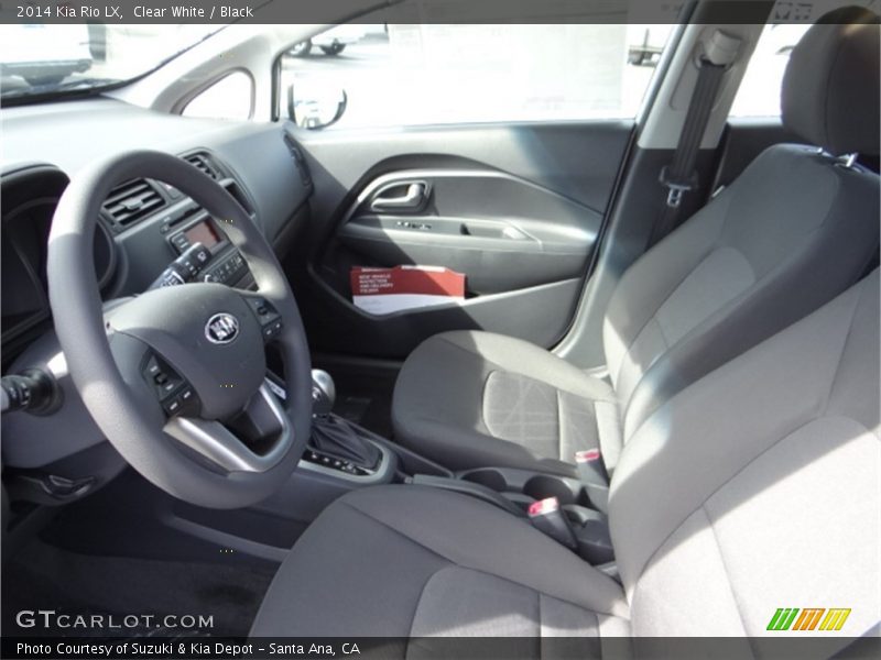 Clear White / Black 2014 Kia Rio LX